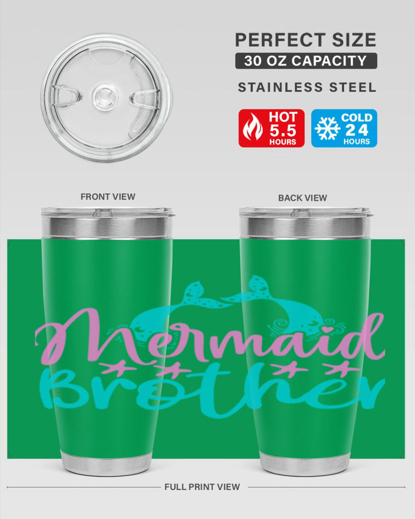 Mermaid Brother 354#- mermaid- Tumbler