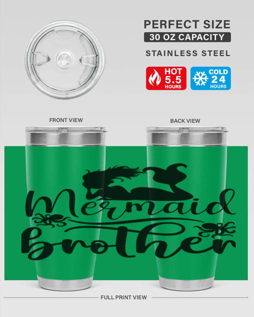 Mermaid Brother 355#- mermaid- Tumbler