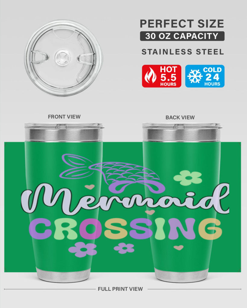 Mermaid Crossing 401#- mermaid- Tumbler