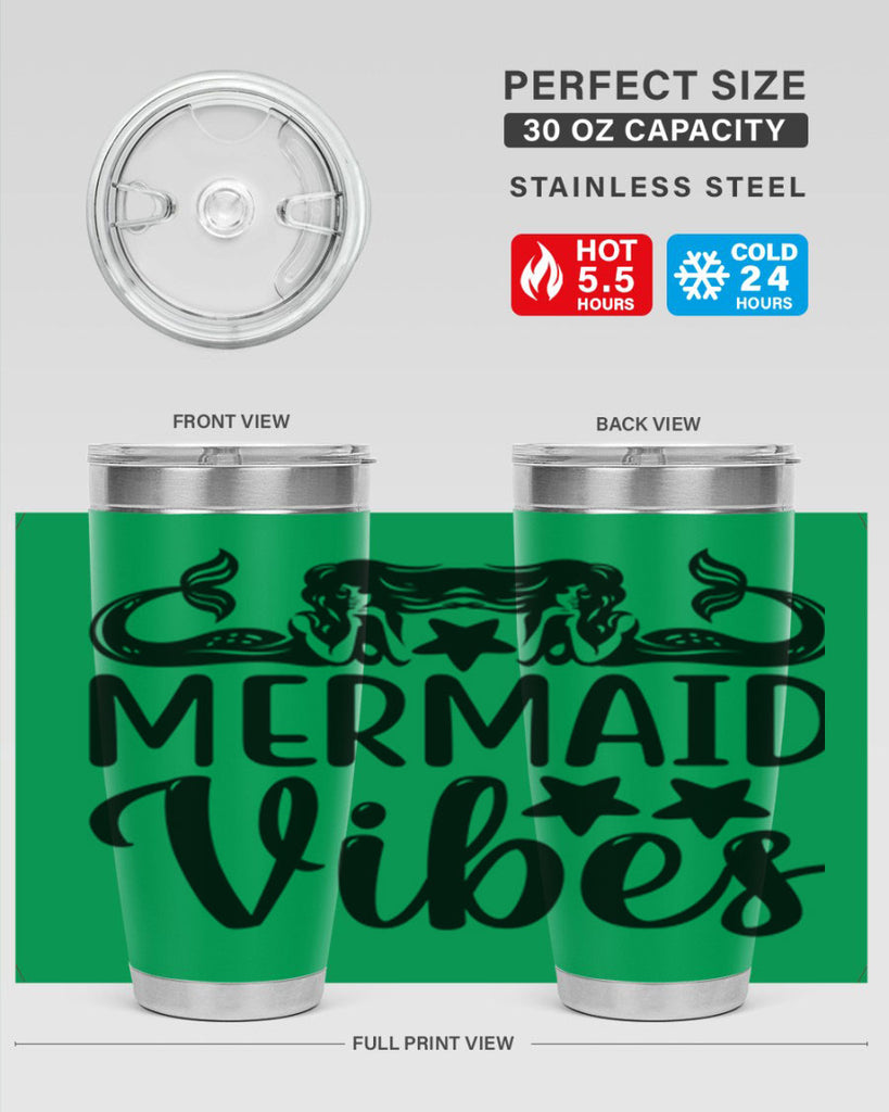 Mermaid vibes 462#- mermaid- Tumbler