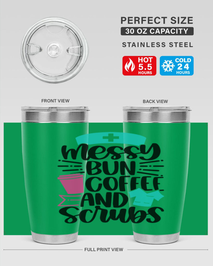 Messy Bun Coffee And Style Style 131#- nurse- tumbler