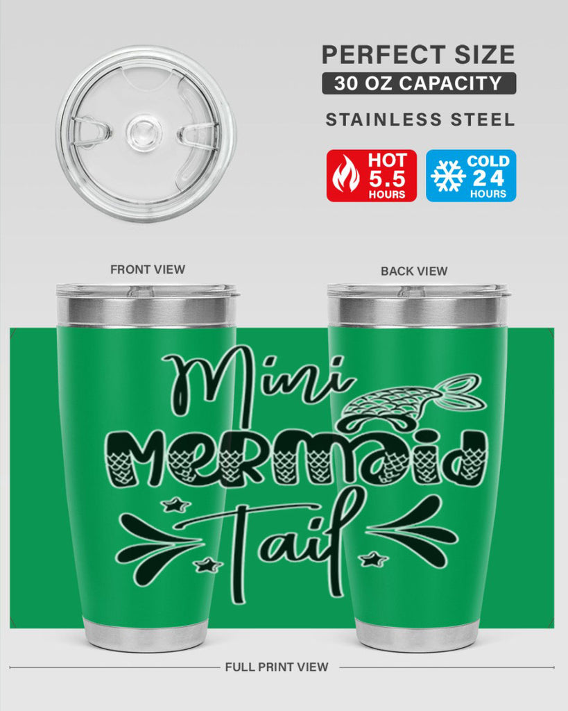 Mini Mermaid Tail 513#- mermaid- Tumbler