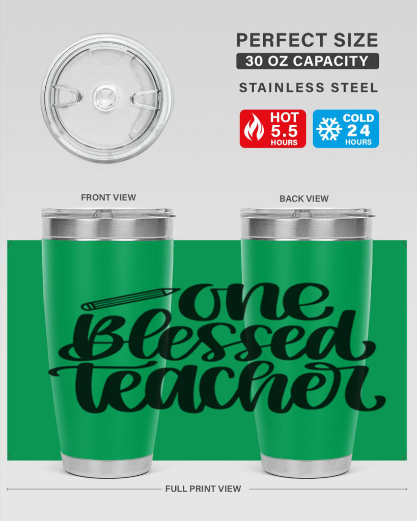One Blessed Teacher Style 62#- teacher- tumbler