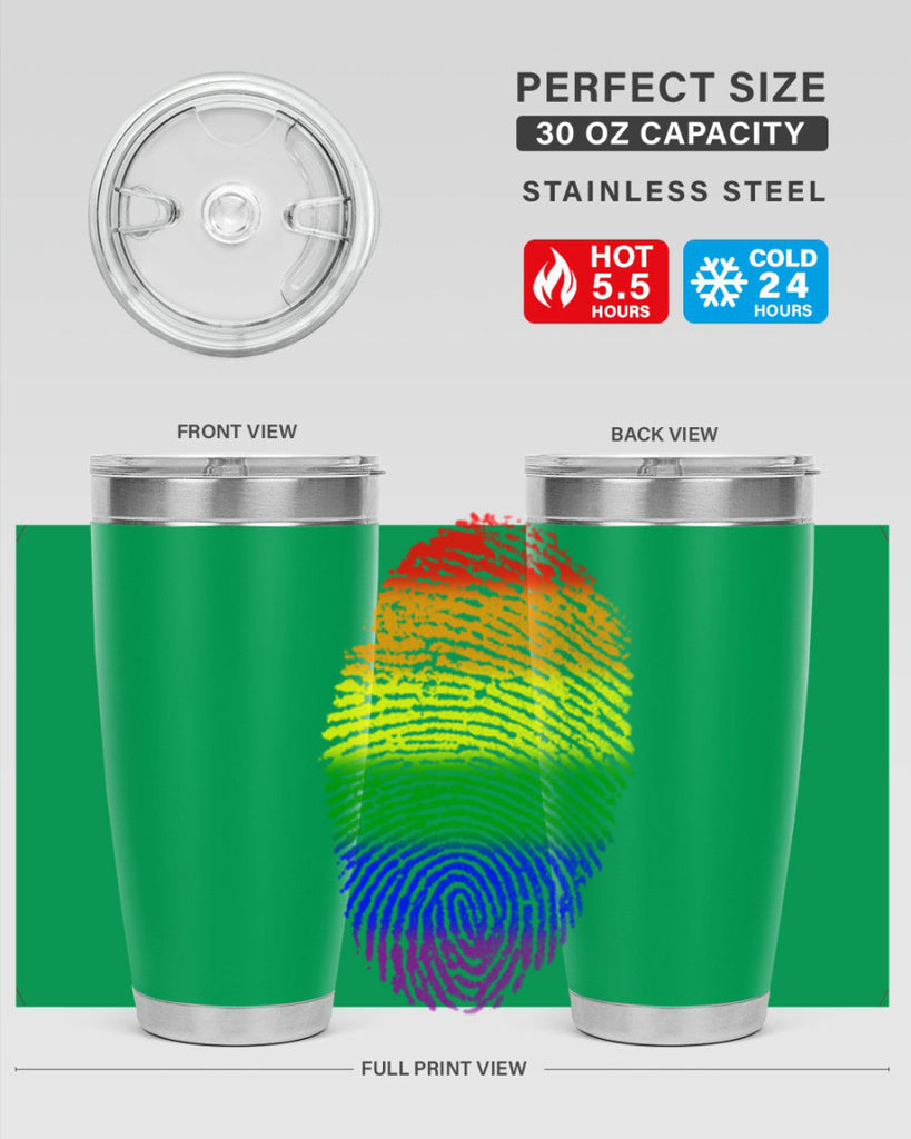 Rainbow Finger print 10#- lgbt- Tumbler