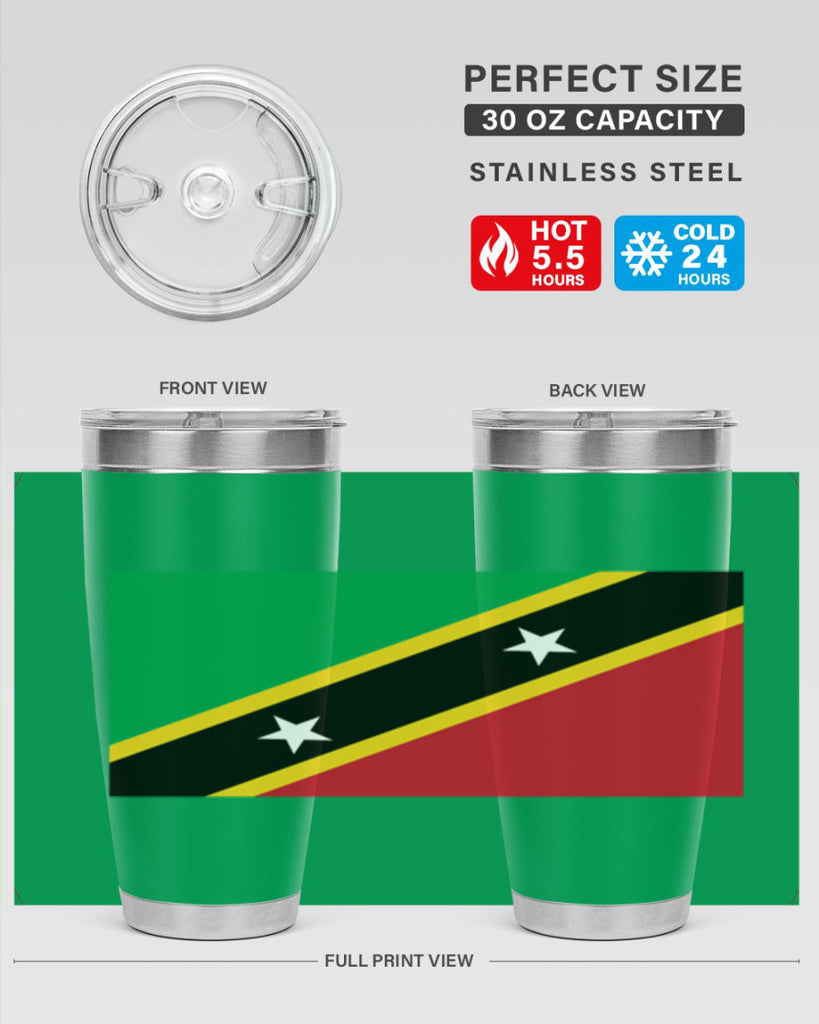 Saint Kitts and Nevis 52#- world flags- Tumbler
