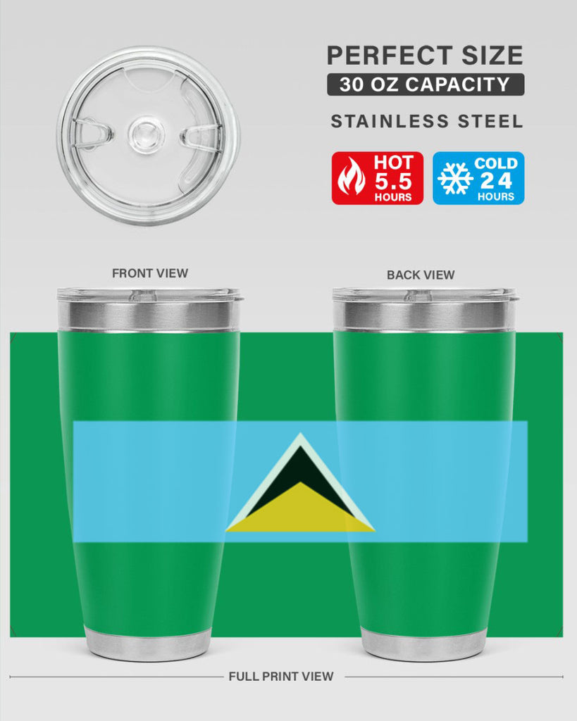 Saint Lucia 51#- world flags- Tumbler