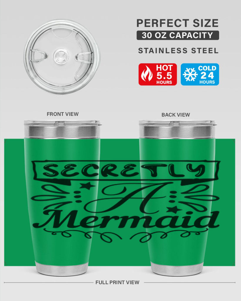 Secretly a mermaid 579#- mermaid- Tumbler