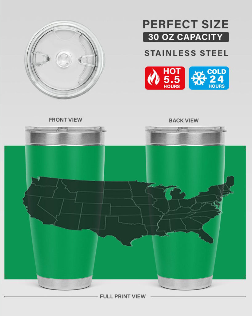 Separate Color Map Style 71#- Fourt Of July- Tumbler