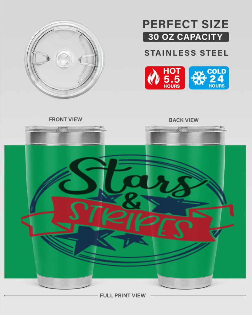 Stars StripeS Style 174#- Fourt Of July- Tumbler