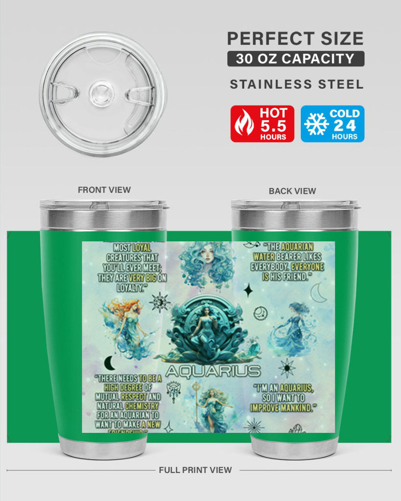 StraightAquarius 468#- zodiac- Tumbler