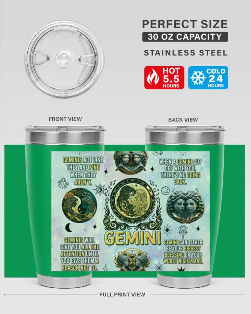 StraightGemini 472#- zodiac- Tumbler
