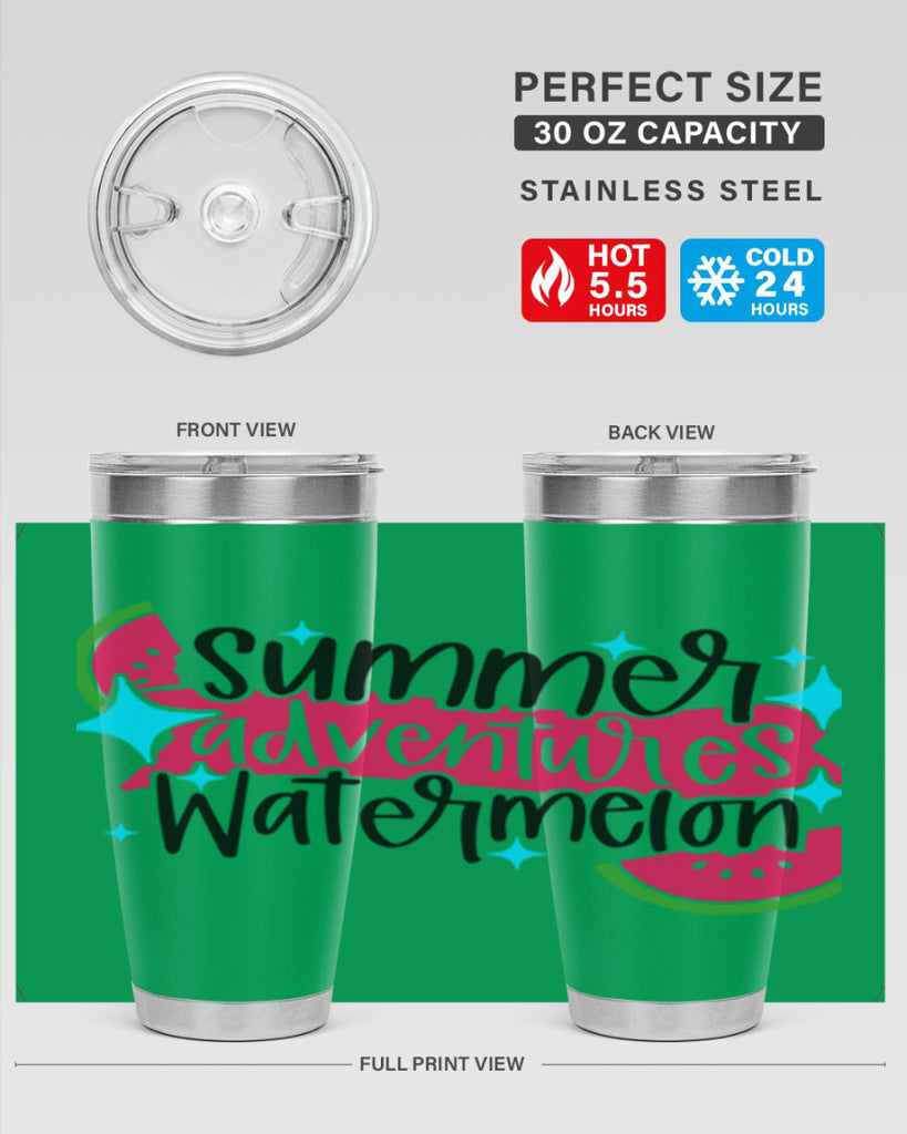 Summer Adventures Watermelon Style 23#- summer- Tumbler