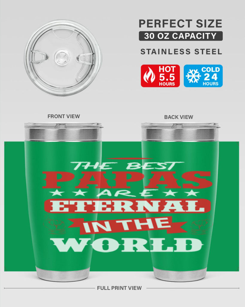 THE BEST PAPAS 108#- grandpa - papa- Tumbler
