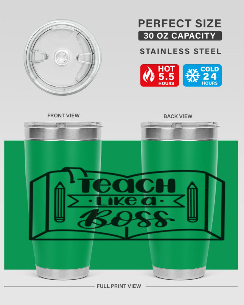 Teach Like A Boss Style 54#- teacher- tumbler