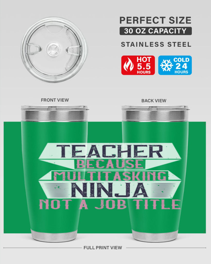 Teacher Because Multitasking Ninja Not A Job Title Style 16#- teacher- tumbler