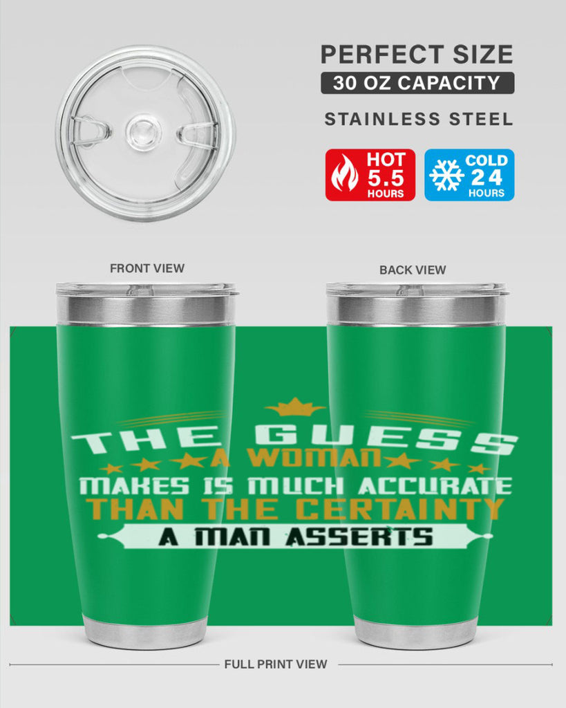 The guess a woman makes is much accurate than the certainty a man asserts Style 33#- womens day- Tumbler