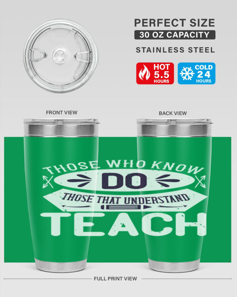 Those who know do Those that understand teach Style 4#- teacher- tumbler