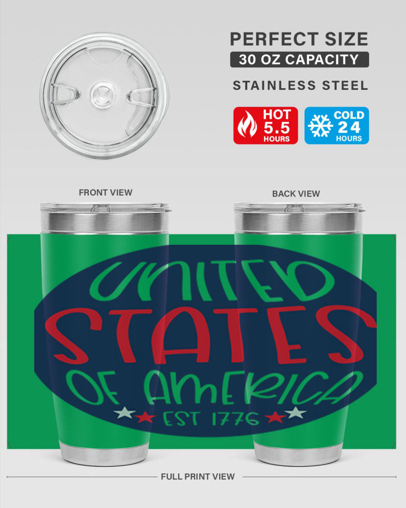 United States Of America Est Style 176#- Fourt Of July- Tumbler