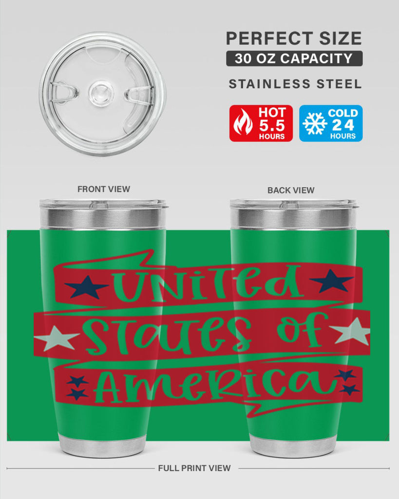 United States Of America Style 177#- Fourt Of July- Tumbler