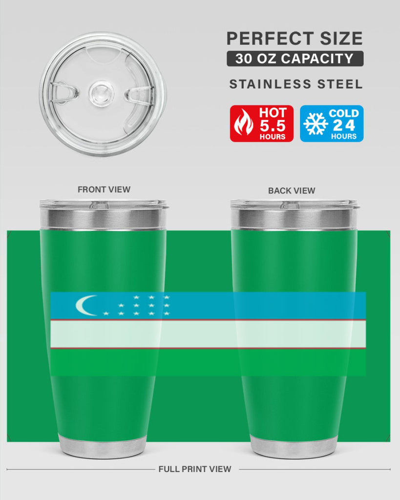 Uzbekistan 8#- world flags- Tumbler