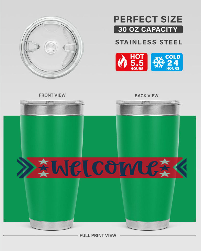 Welcome Style 187#- Fourt Of July- Tumbler
