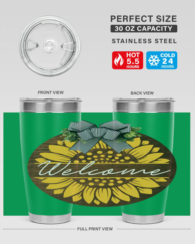 Welcome Sunflower Mockup584#- spring- Tumbler