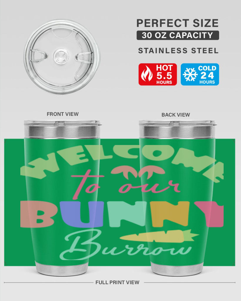 Welcome to our bunny burrow588#- spring- Tumbler
