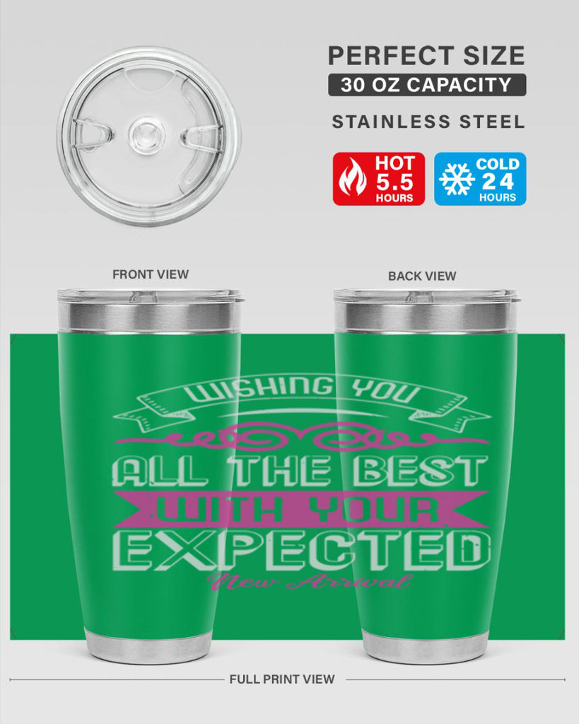 Wishing you all the best on your new arrival Style 7#- baby shower- tumbler