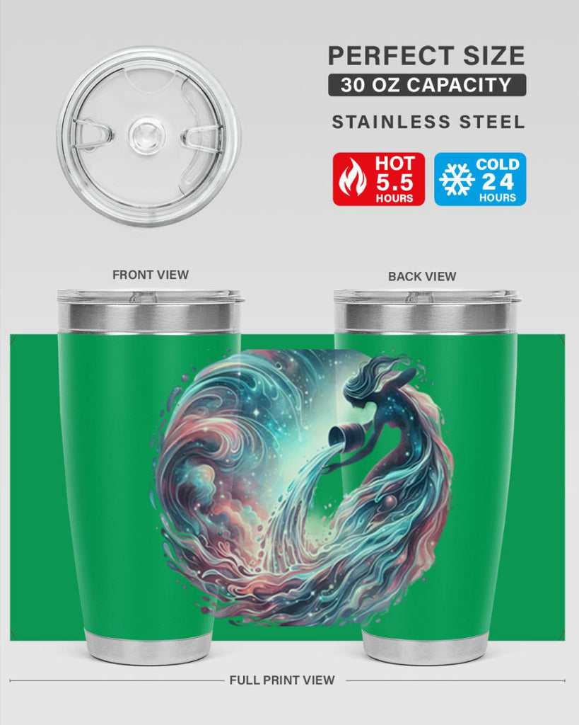 aquarius 91#- zodiac- Tumbler