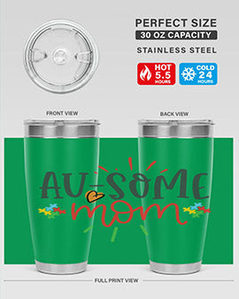 ausome mom Style 4#- autism- Tumbler