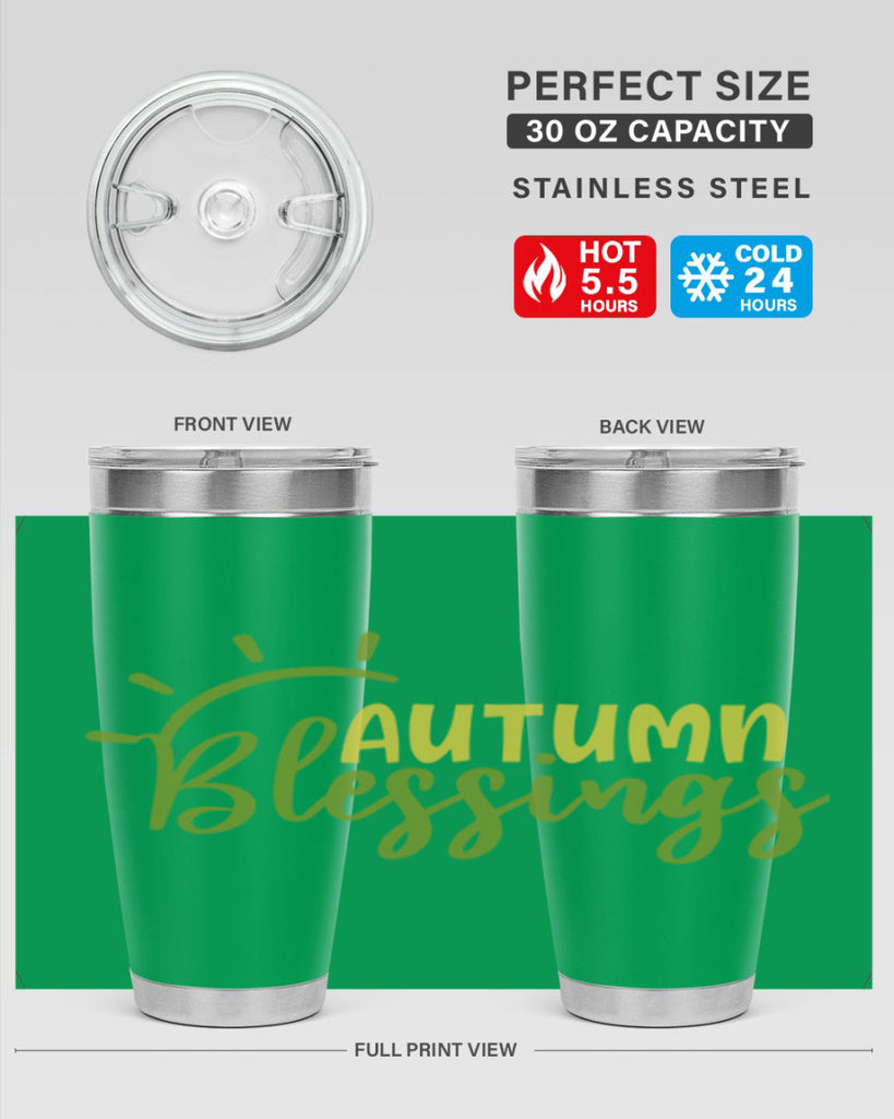 autumn blessings 66#- thanksgiving- Tumbler