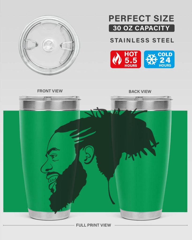 beardman 45#- black men - boys- tumbler