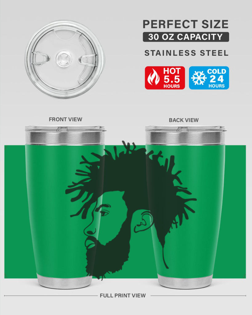 beardman 46#- black men - boys- tumbler