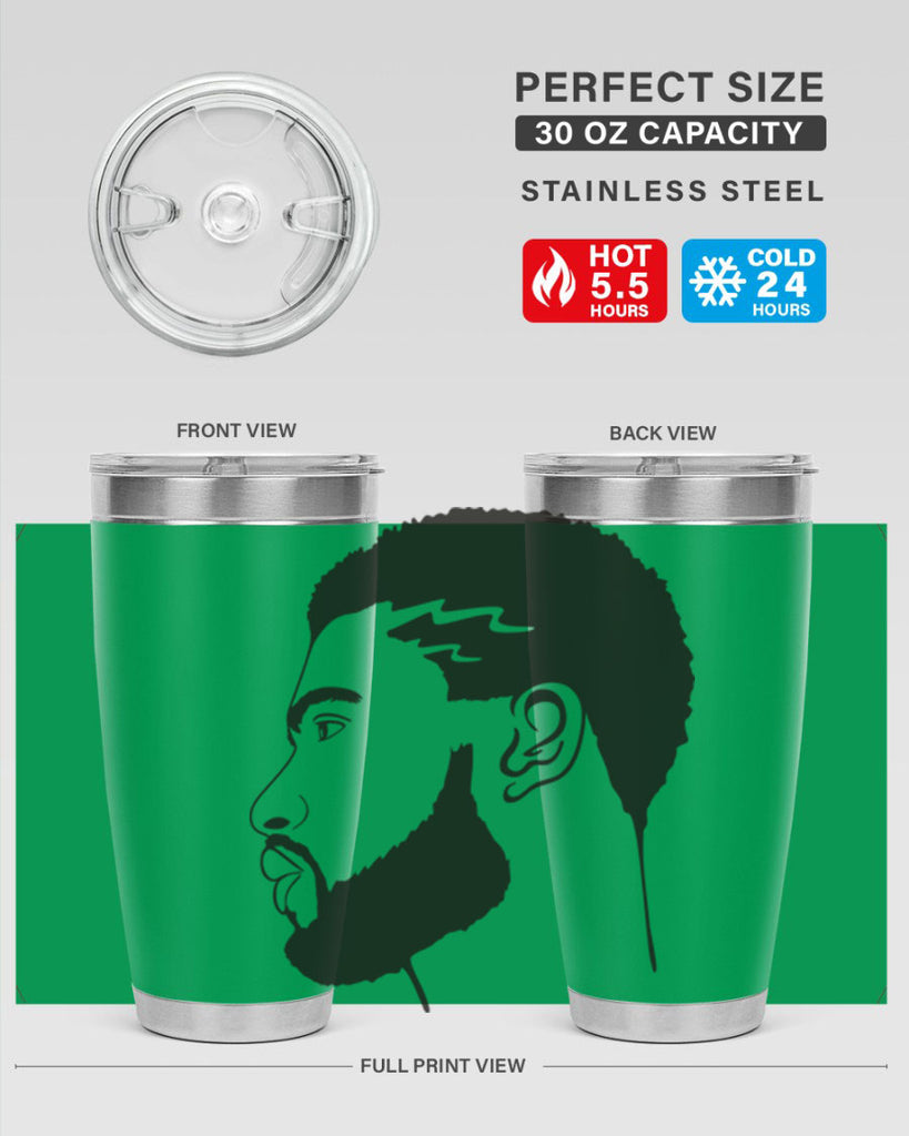 beardman 52#- black men - boys- tumbler
