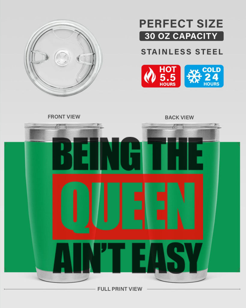 being the queen aint easy 255#- black words phrases- Cotton Tank