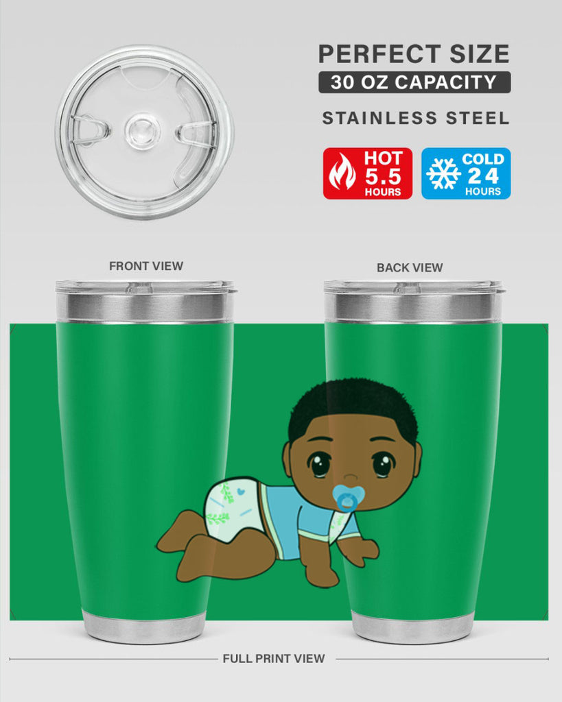 black baby boy 1#- black men - boys- tumbler