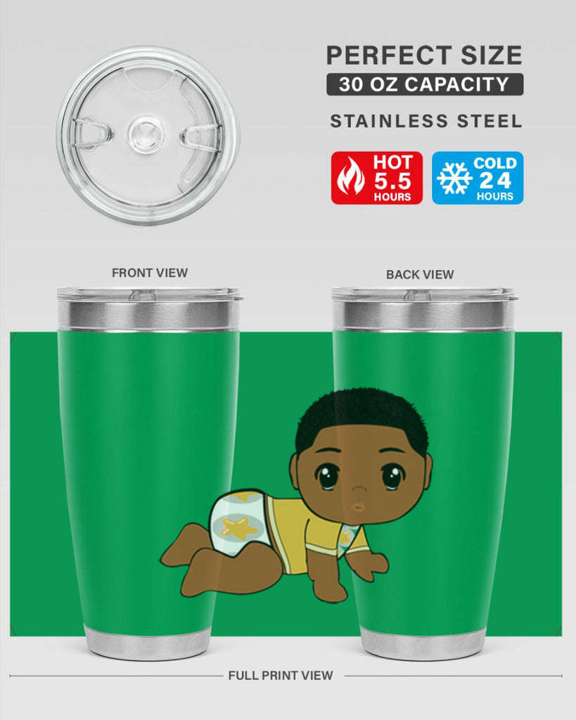 black baby boy 2#- black men - boys- tumbler