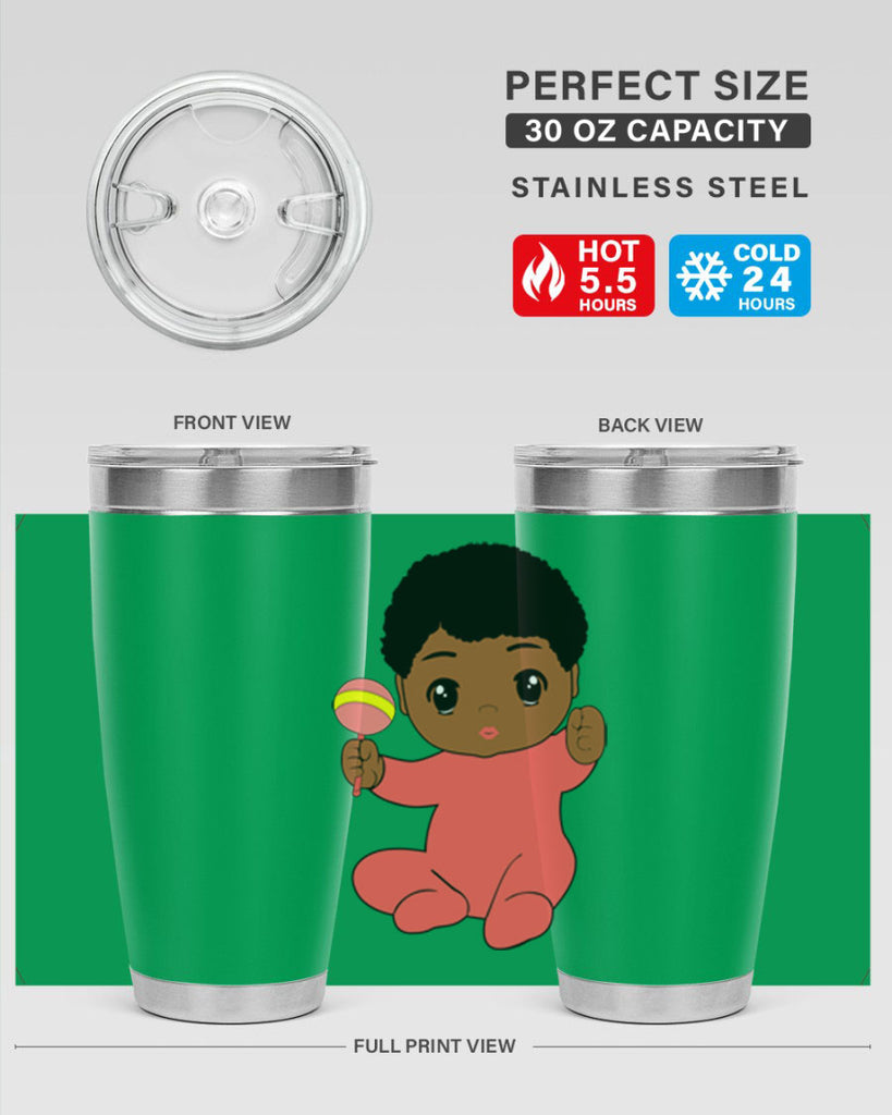 black baby boy 4#- black men - boys- tumbler