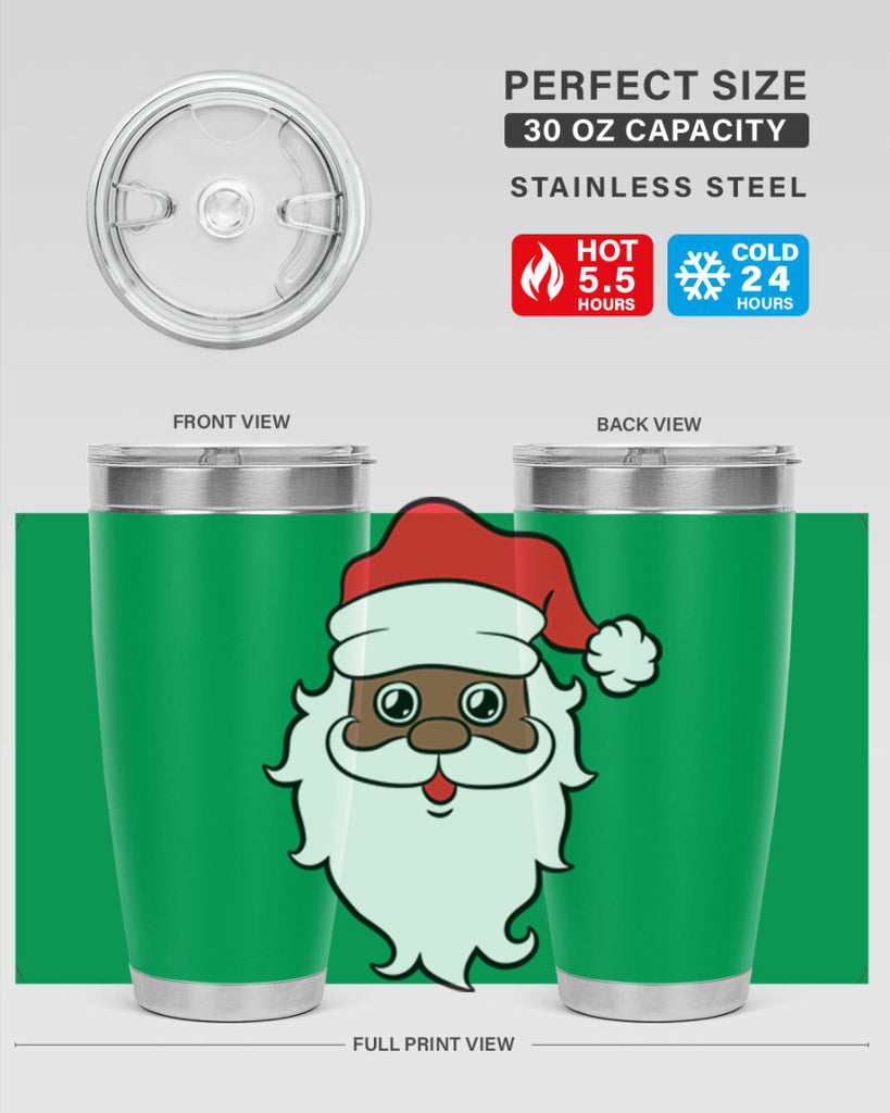 black santa 25#- black men - boys- tumbler