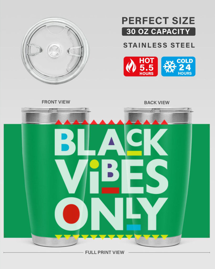 black vibes only 217#- black words phrases- Cotton Tank