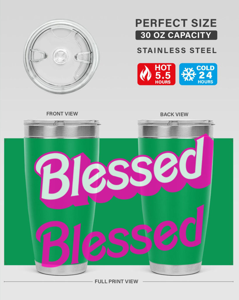 blessed barbie 193#- black words phrases- Cotton Tank