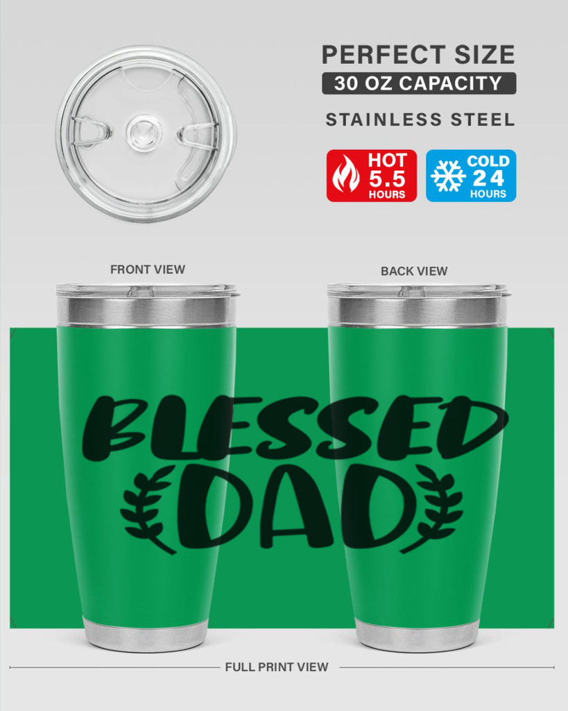 blessed dad 36#- dad- Tumbler