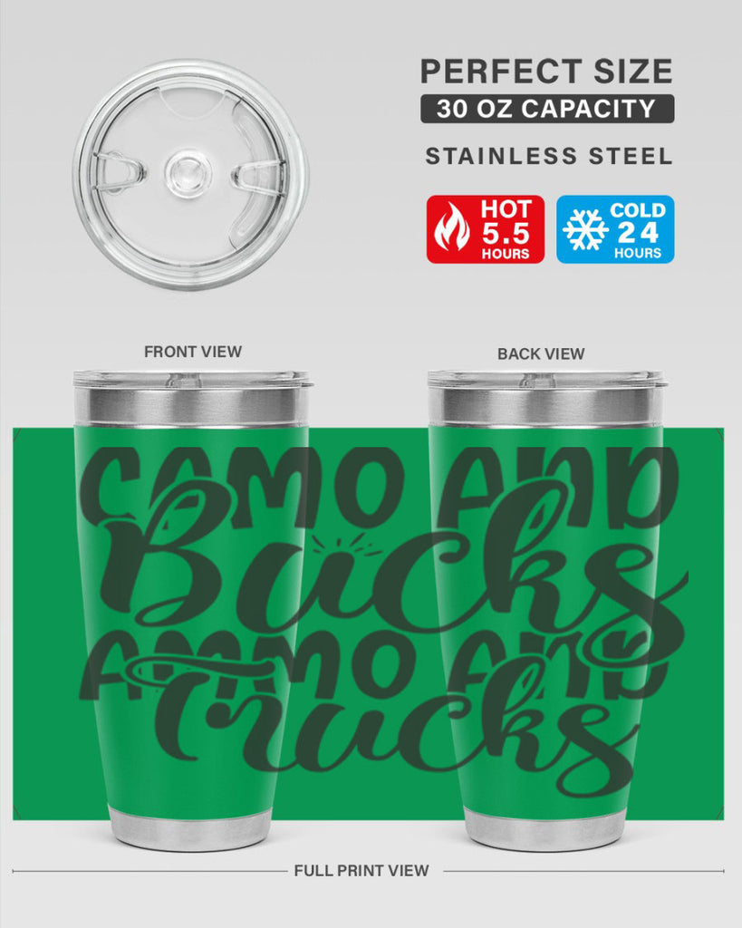 camo and bucks ammo and trucks 18#- hunting- Tumbler