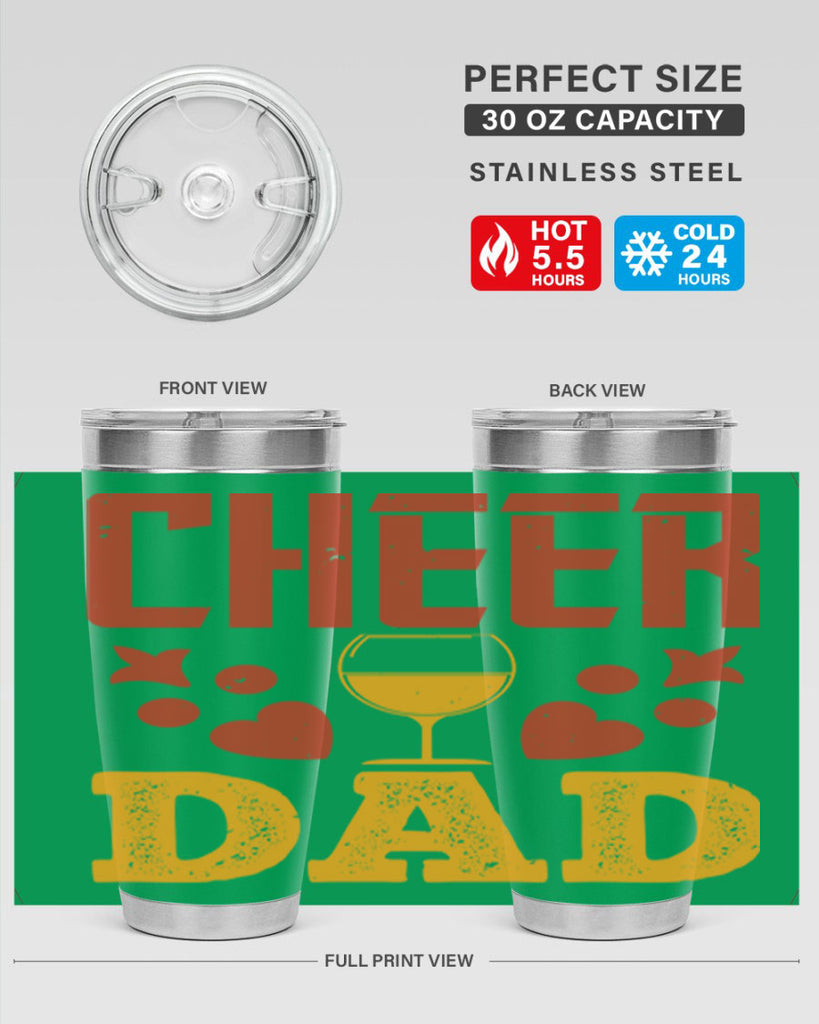 cheer dad 121#- fathers day- Tumbler