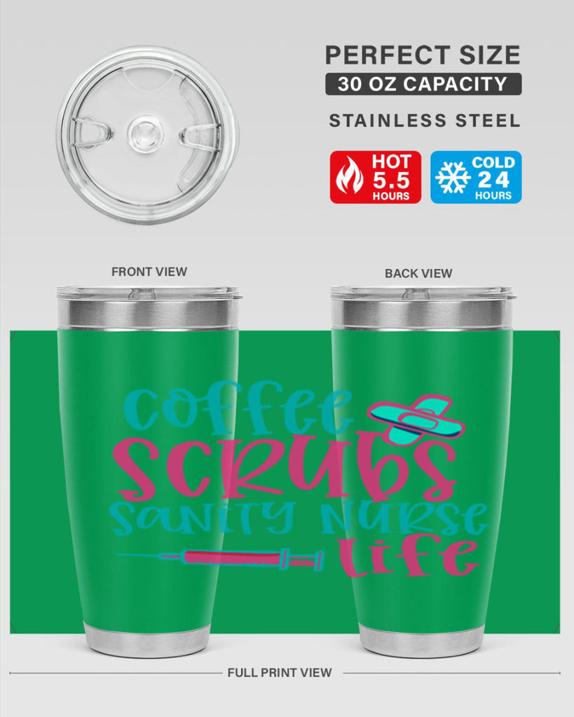coffee scrubs sanity nurse life Style 390#- nurse- tumbler