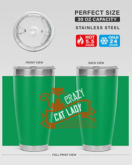 crazy cat lady Style 43#- cat- Tumbler