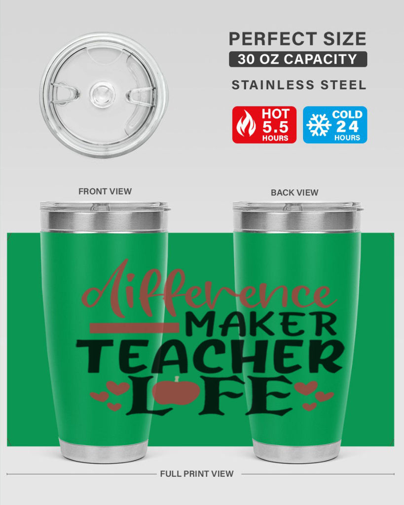 difference maker teacher life Style 118#- teacher- tumbler