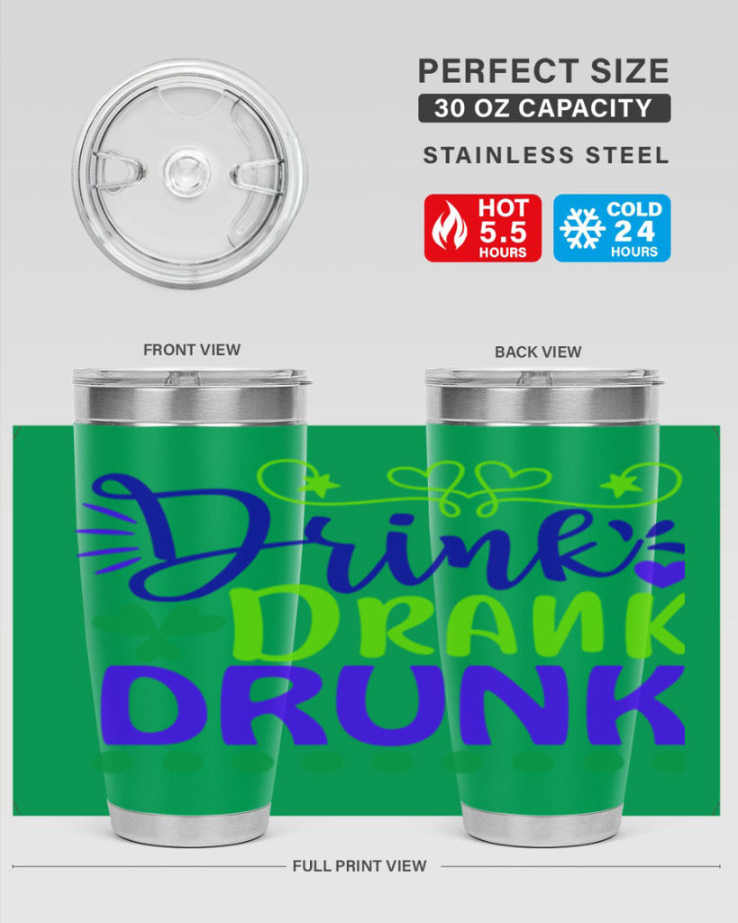 drink drank drunk 22#- mardi gras- Tumbler