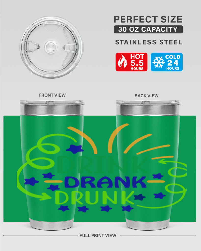 drink drank drunk 23#- mardi gras- Tumbler