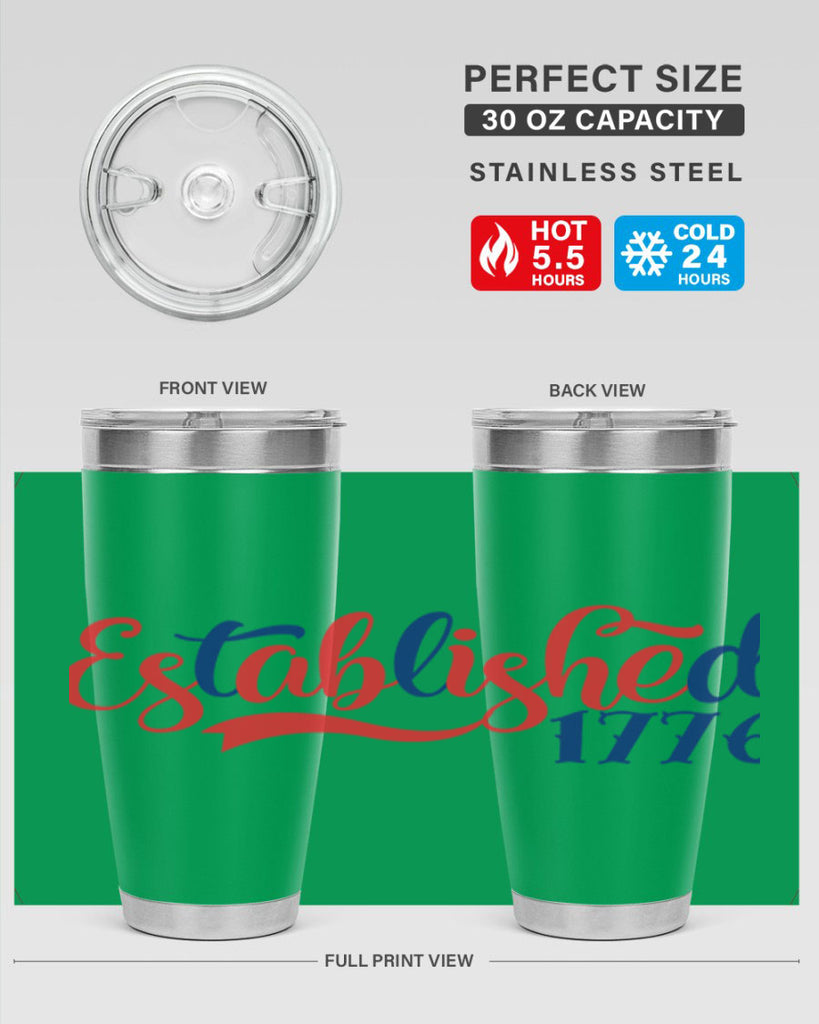 established Style 46#- Fourt Of July- Tumbler